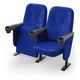 Кресло Соло (2 секции, синий цвет), Стойка: 111 (с креплением к полу) 