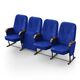 Крісло Соло (4 секції, синій колір), Стійка: 313 (без кріплення до підлоги) 