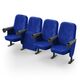 Крісло Дует (4 секції, синій колір), Стійка: 111 (з кріпленням до підлоги) 