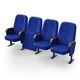 Крісло Бруклін (4 секції, синій колір), Стійка: 109 (з кріпленням до підлоги) 