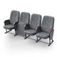 Крісло Дует (4 секції, сірий колір), Стійка: 313 (без кріплення до підлоги) 