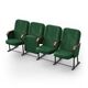 Крісло Колізей (4 секції, зелений колір), Стійка: 306 (без кріплення до підлоги) 