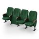 Крісло Соло (4 секції, зелений колір), Стійка: 109 (з кріпленням до підлоги) 