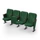 Крісло Колізей (4 секції, зелений колір), Стійка: 110 (з кріпленням до підлоги) 
