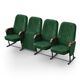 Крісло Бруклін (4 секції, зелений колір), Стійка: 313 (без кріплення до підлоги) 