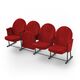 Крісло Опера (4 секції, червоний колір), Стійка: 314 FA (без кріплення до підлоги) 