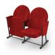 Крісло Опера (2 секції, червоний колір), Стійка: 314 FA (без кріплення до підлоги) 