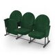 Крісло Опера (3 секції, зелений колір), Стійка: 314 FA (без кріплення до підлоги) 