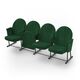 Крісло Опера (4 секції, зелений колір), Стійка: 314 FA (без кріплення до підлоги) 