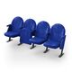 Крісло Опера (4 секції, синій колір), Стійка: 102 FA (з кріпленням до підлоги) 