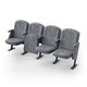 Кресло Лидер (4 секции, серый цвет), Стойка: 102 FA (с креплением к полу) 