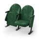 Крісло Опера (2 секції, зелений колір), Стійка: 102 FA (з кріпленням до підлоги) 