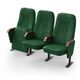 Крісло Конгрес (3 секції, зелений колір), Стійка: 109 (з кріпленням до підлоги) 