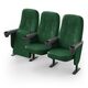 Крісло Парламент (3 секції, зелений колір), Стійка: 111 (з кріпленням до підлоги) 