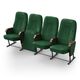 Кресло Конгресс (4 секции, зеленый цвет), Стойка: 311 (без крепления к полу) 