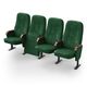 Крісло Парламент (4 секції, зелений колір), Стійка: 109 (з кріпленням до підлоги) 
