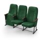 Кресло Конгресс (3 секции, зеленый цвет), Стойка: 317 (без крепления к полу) 