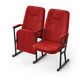 Кресло Аккорд (2 секции, красный цвет), Стойка: 115 FA (с креплением к полу), Фальшпанель на боковых стойках: Нет 