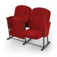 Кресло Лира (2 секции, красный цвет), Стойка: 314 FA (без крепления к полу) 