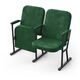 Крісло Темпо (2 секції, зелений колір), Стійка: 115 FA (з кріпленням до підлоги), Фальшпанель на бічних стійках: Немає 