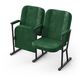 Крісло Алегро (2 секції, зелений колір), Стійка: 115 FA (з кріпленням до підлоги), Фальшпанель на бічних стійках: Немає 