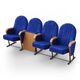 Кресло Барселона (4 секции, синий цвет), Стойка: 311 (без крепления к полу) 
