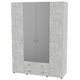 Шафа розпашна чотиридверна з дзеркалом, Колір каркасу: Ательє світлий 