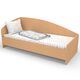 Ліжко дитяче кутове зі спинкою КДО-002 1438х638х600 Бук/Дуб молочний - фото 2