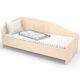 Ліжко дитяче кутове зі спинкою КДО-002 1438х638х600 Бук/Дуб молочний 