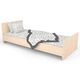 Ліжко односпальне з ламелями ЛО-1/2000х900 Бук/Дуб молочний/Дуб сонома трюфель 