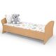 Ліжко дитяче з фігурною спинкою КДФ-003 1438x720x500 Бук/Дуб молочний 