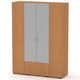 Шафа розпашна чотиридверна з дзеркалом, Колір каркасу: Бук 