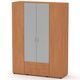 Шафа розпашна чотиридверна з дзеркалом, Колір каркасу: Вільха 