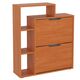Вузька тумба для взуття з бічними полицями ТО-21, Колір: Вільха 